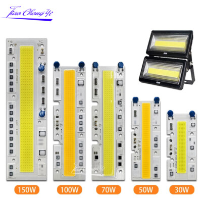 110V 220V 30W 50W 100W 150W LED Floodlight COB Chip, Integrated Smart IC Driver