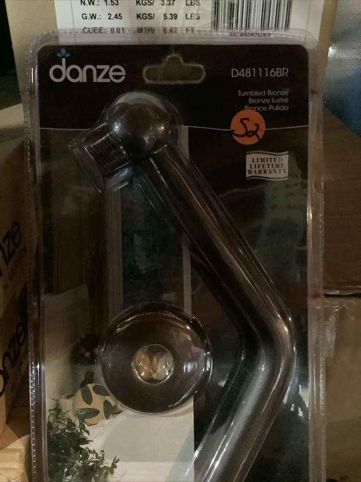 Danze 13” S Shaped Shower Arm With Flange D481116BR W12 - Image 3 of 4