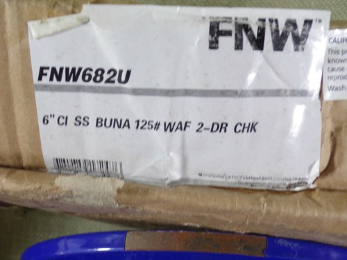 FNW 6" CAST IRON WATER STYLE DOUBLE DOOR CHECK VALVE NEW #FNW682U - Picture 7 of 8