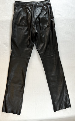 Womens Wilsons Leather Black Leather Pants Appox 29inch waist RN
