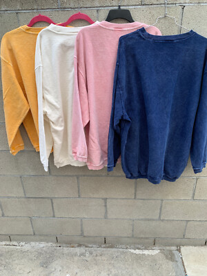 Yesterdays Sportswear Corded Crew Sweatshirt Size Color Various