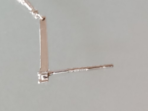VINTAGE 18 CARAT 750 WHITE GOLD DIAMOND STUD DANGLE EARRINGS ENCRUSTED BOXED1.9g - Picture 19 of 23