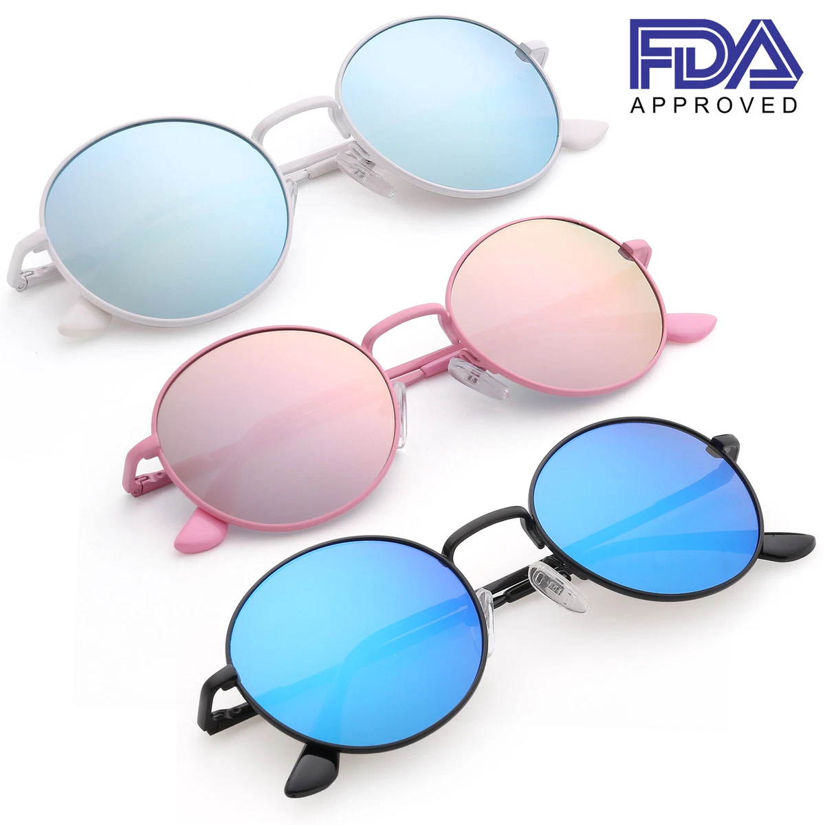 Kids Sunglasses 100 UV Protection for Girls Boys Baby Children Toddler Age 3 12