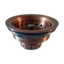 Copper Kitchen Sink Strainer Drain   Antique Finish