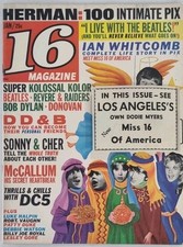 ? Vintage 16 Teen Mag 1966  Beatles Yardbirds DC5 Herman's Hermits U.N.C.L.E ?