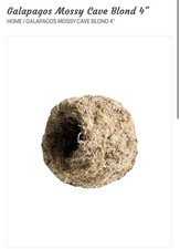 Galapagos Mossy Cave Blond 4  Diameter Snake Reptile Hideout