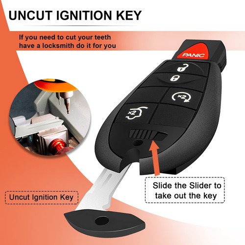 5 Button Key Fob Compatible for 2008 2009 2010 Jeep Grand Cherokee / 2008-201... - Picture 5 of 9