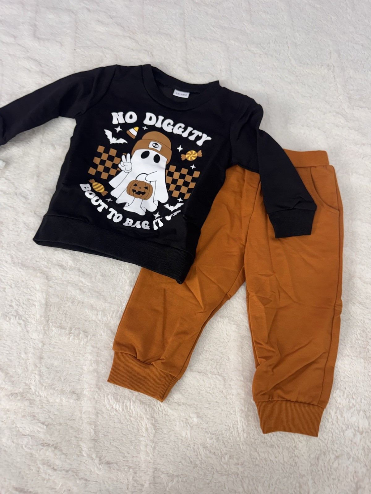 Halloween Set Of Sweatpants And Tee Shirt For Kids Size 12-18 Months Boys Casual