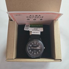 Brand New Seiko Alba AQPJ411 Analog Watch Black White Dial Day Date From Japan