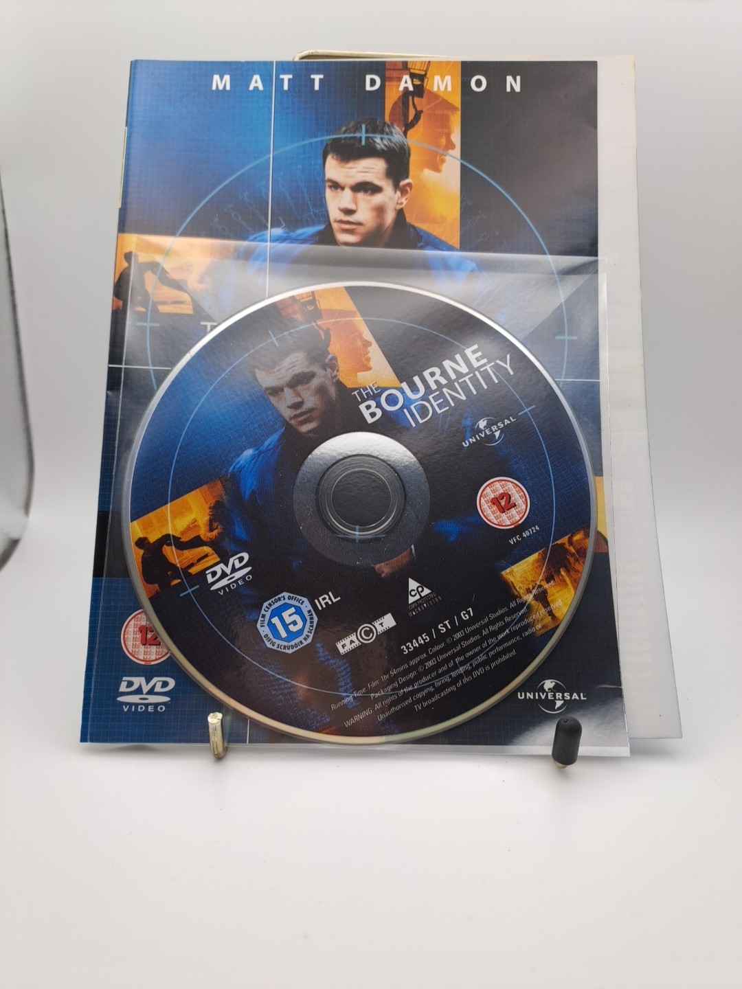 The Bourne Identity (DVD, 2003) Disc And Paper Cover Only