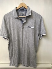 Ted Baker London Polo Shirt Mens Size 5 Soft Modal Cotton Gray Short Sleeves