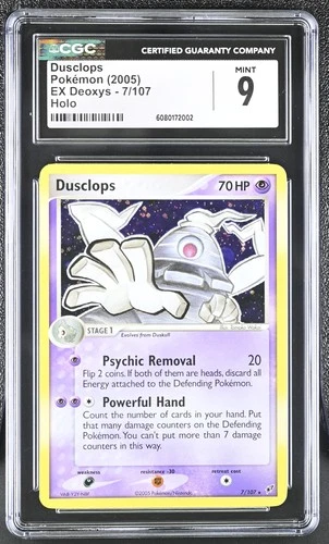 CGC 9 MINT Dusclops 2005 EX Deoxys 7/107 Holo Pokemon Card