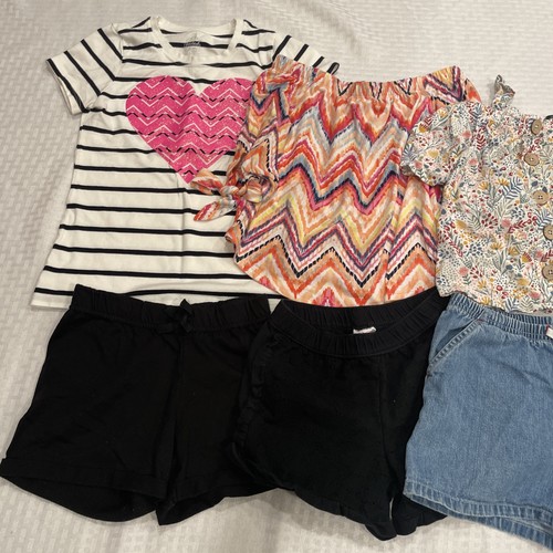 Girls Short Sleeve/ Shorts Combo Sets-(4)- Size 7/8 - Picture 4 of 12