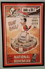 Natty Boh, Orioles 1954 Print Advertisement