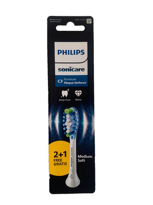 3 Philips Sonicare C3 Premium Plaque Defense HX9043/87  Ersatzbürstenkopfe 2+1er