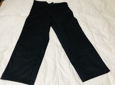 Red Kap PT20 Mens Industrial Work Flat Front Black Pants Pockets Size 36x30 W38 
