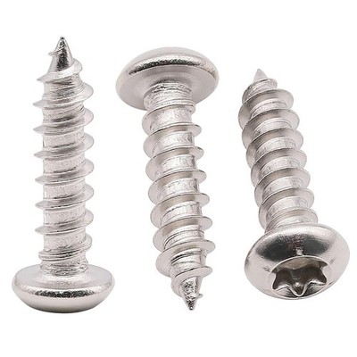 M4 x 20mm (80 pcs) Button Head Torx Drive Sheet Metal Screws, 304 Stainless S...