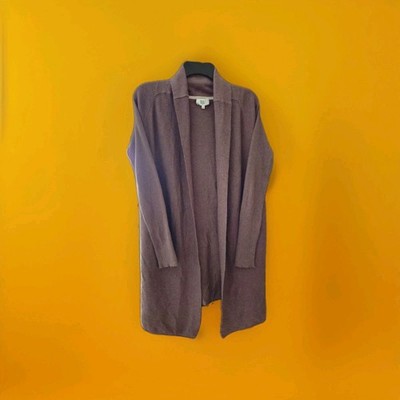 NOA NOA Taupe Open Front Knit Cardigan  Cotton Oversized Size XS
