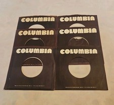 45 RPM 7" RECORD SLEEVES CO. SLEEVE 6 PACK SEE PHOTOS Columbia Records SLV360