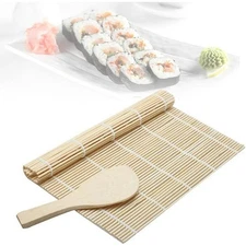 Bamboo Sushi Rolling Mat DIY Kit for Beginners Make Sushi at Home Roller Set