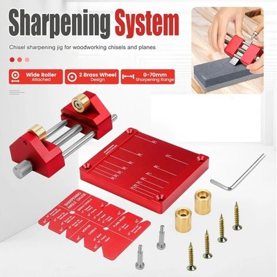 Sharpening System Honing Guide Jig Angle Gauge for Chisels Plane Irons 0-70mm