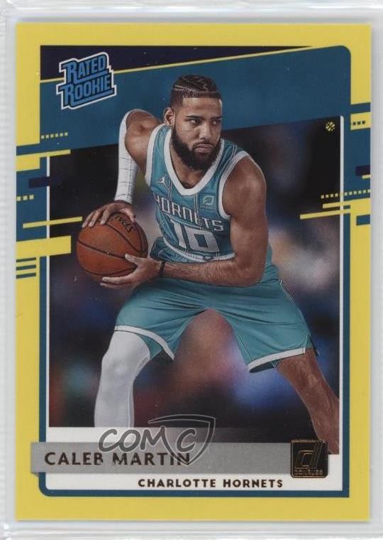 2020 Panini Donruss Rated Rookies Yellow Flood Caleb Martin #212 Rookie RC 0u9w