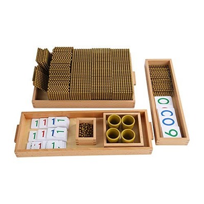 Adena Montessori Golden Beads Materials Decimal System Bank Game Medium 