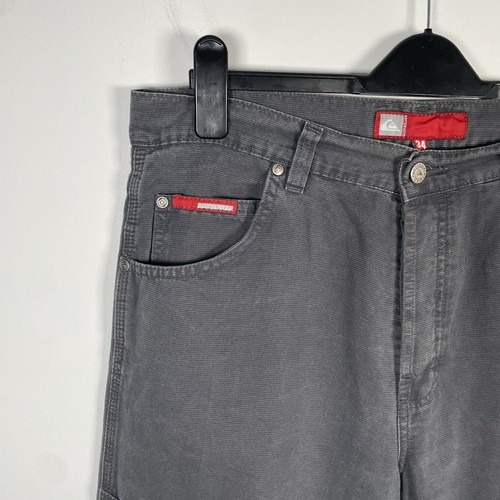 Quiksilver Mens Size W34 L30 Corduroy Trousers Y2K Baggy Skater Vintage Ink Blue - Picture 4 of 22