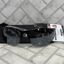 NWT Guardian Safety Sunglasses TP826 Black Wrap Frames