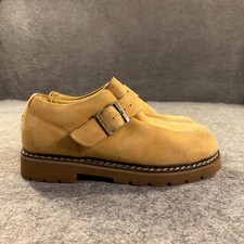 Y2K Lugz Shoes Mens Size 8 Tan Leather Nubuck Chunky Lug Sole Casual Oxford