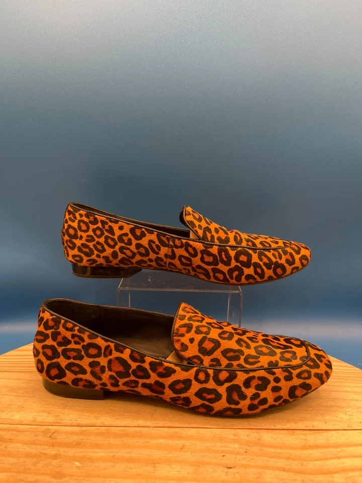 Женские мокасины Donald Pliner Heddy размер 8 М коричневые натуральные икроножные волосы леопард без шнуровки - Изображение 2 из 4