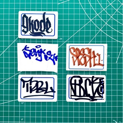 Gkode - Jenks - Trbl - Spesh - Buck50 Rare San Francisco graffiti stickers BTM