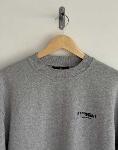 Represent “Owners Club” Oversized Sweatshirt Grey Mens Small - Picture 3 of 16