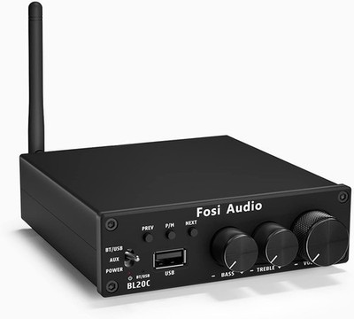 Fosi Audio BL20C 320 Watt Bluetooth 5.0 Endstufe USB Stick Player
