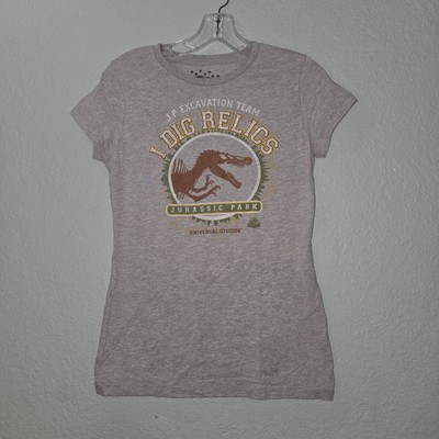 Universal Studios Jurassic Park I Dig Relics Gray Women Shirt M Excavation Team