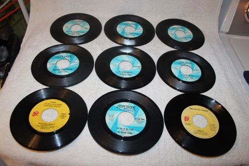 Rolling Stones 45 Lot Of 9.  London/Plus, VG
