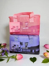 Trader Joes Mini Insulated Cooler Tote Bag - PINK & LAVENDER Limited Edition