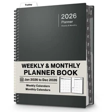 Planner Book 2026, 8.5x11 Weekly Monthly Planner, Jan to Dec 2026, Large Cale...