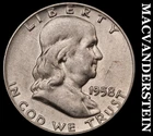 1958-D Silver Franklin Half Dollar-Scarce Better Date No Reserve #i2701