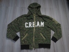 Wu-Tang Wear Sweater Size Large WuTang CREAM Camo Hoodie Zipper Rare READ 