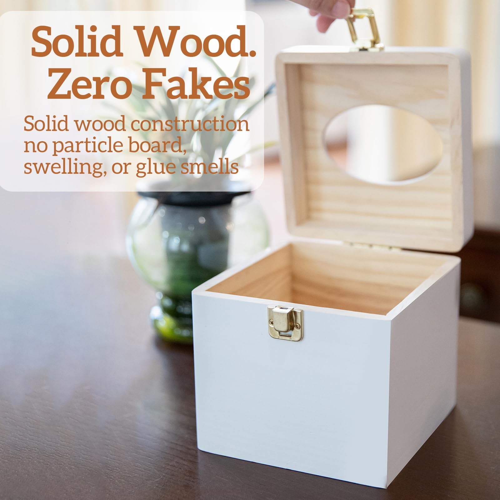 White Wooden Tissue Box Cover Square Bathroom Decor Toilet Paper Holder Count...