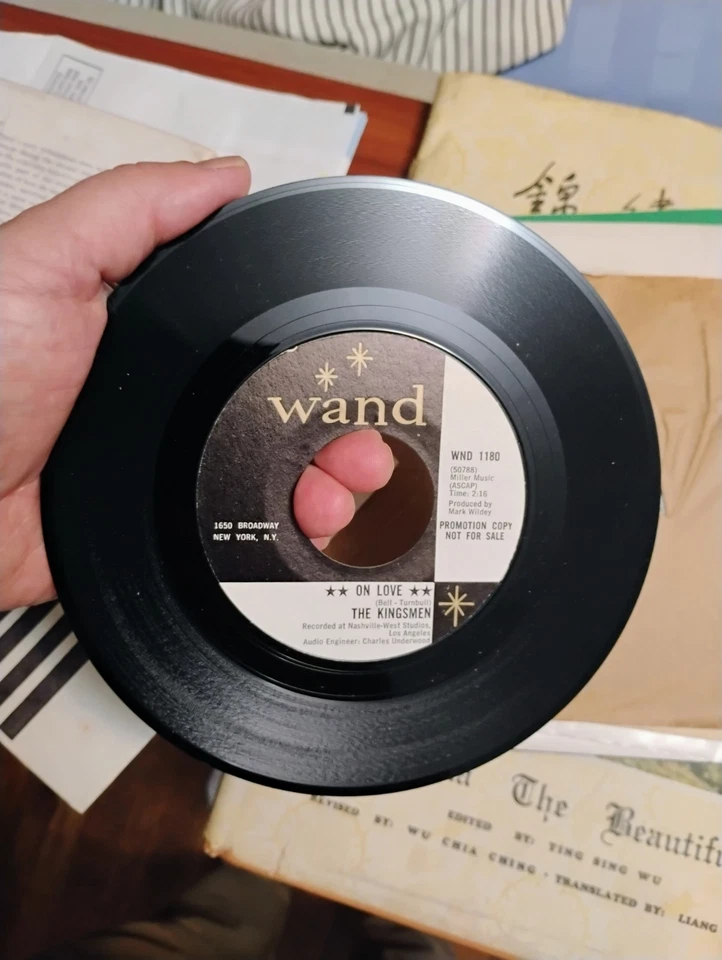 KINGSMEN 45 RPM PROMO- On Love - I Guess I Was Dreamin’ 1968 Wand  Mint NOS - Image 3 of 4