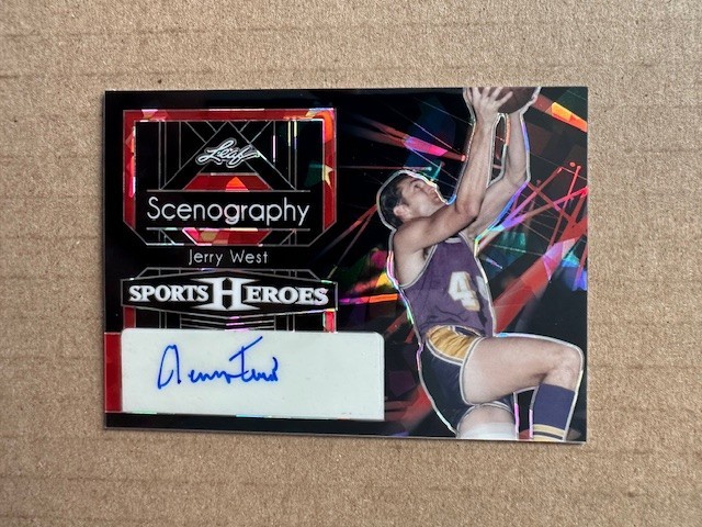 2024 Leaf Sports Heroes Jerry West Scenography 4/4 Los Angeles Lakers