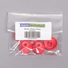 Bags Unlimited A45AD5Pk - 7 Inch 45 RPM Record Adaptor Dome - 5 Pack Red  Used