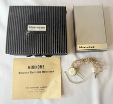 VTG 1967 Mininome Miniature Electronic Metronome w Ear Speaker Case Instructions
