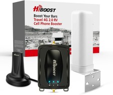 HiBoost TraveTravel 4G 2.0 RV LTE Car Cell Phone Signal Booster Kit - Black