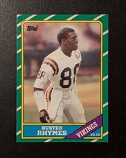 1986 Topps Football - BUSTER RHYMES #296 (RC) Rookie Card - Minnesota Vikings. rookie card picture