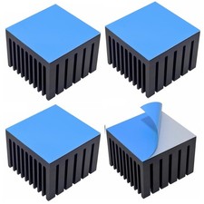 4pcs 40mm Heatsink 40x40x30mm Thermal Conductive Tape, Aluminum Cooler Heat