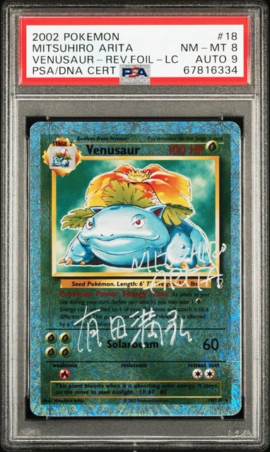 PSA 8 Venusaur 18/110 Legendary Collection Reverse Holo Arita Auto 2002