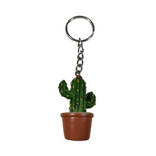Cactus Plastic Keychain South Western